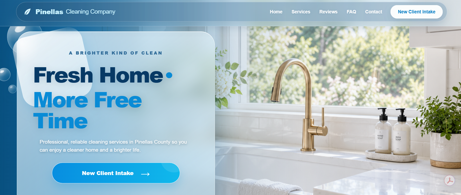 Pinellas Cleaning Company website